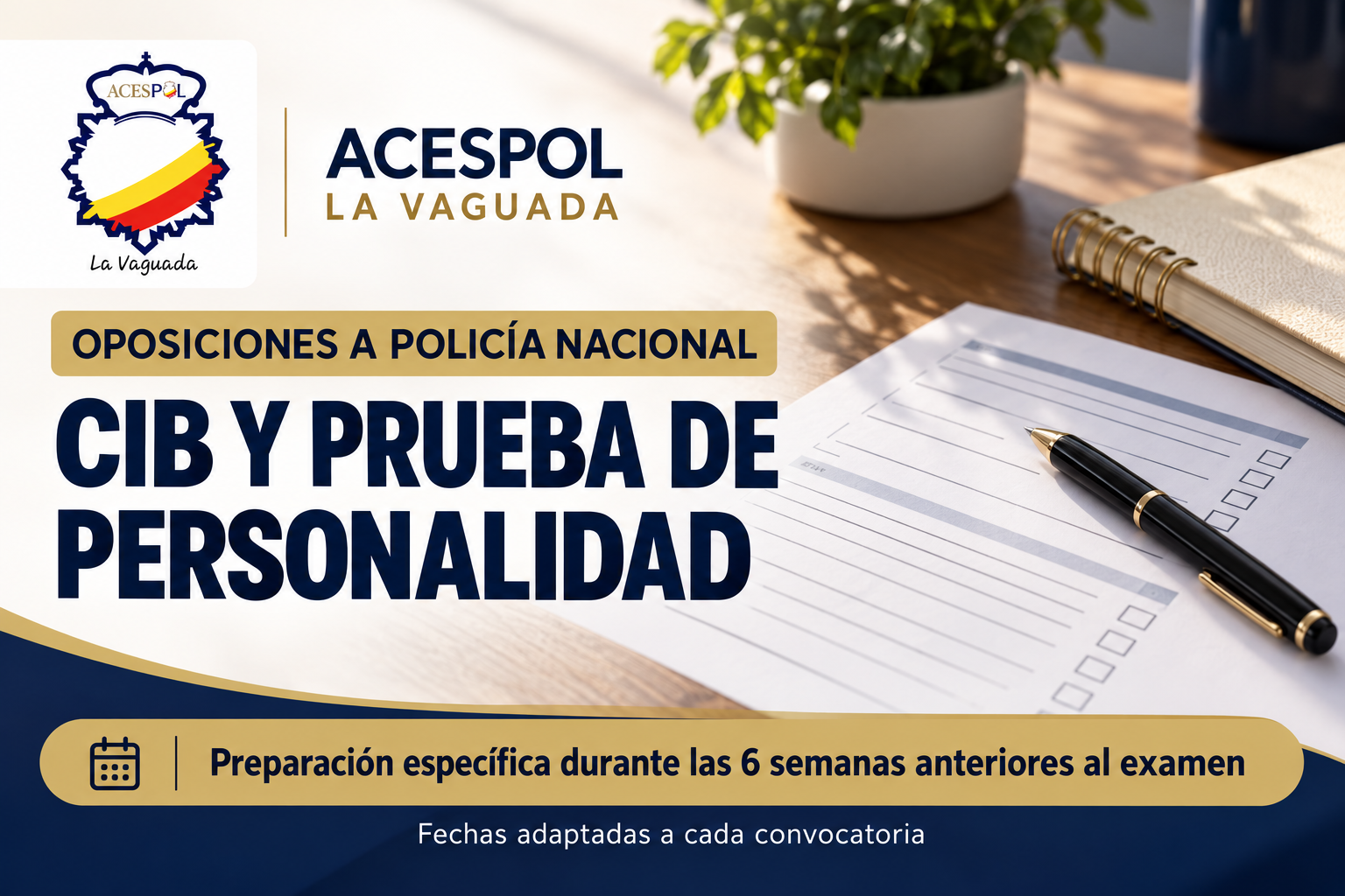 Preparación del CIB y la prueba de personalidad de Policía Nacional en ACESPOL La Vaguada
